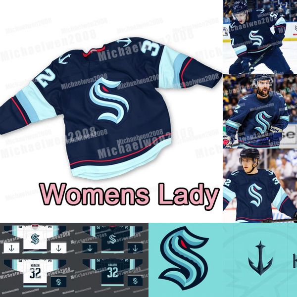 

womens seattle kraken 2021 season custom hockey jerseys 100% embroidery double stitched jerseys shirt good quality, Black;red
