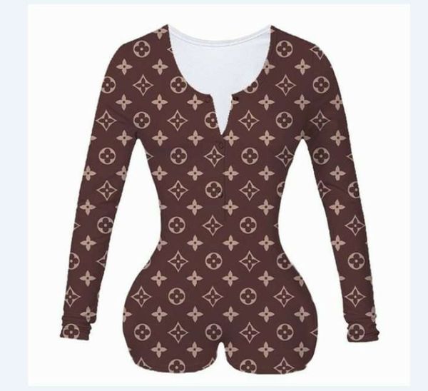 

5 colors women nightwear playsuit workout button skinny print short sleeve jumpsuits v-neck short onesies women rompers selling, White