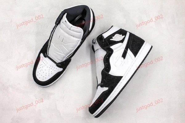 

xshfbcl 2019 retro panda 1 basketball shoes black white athletic men casual shoes women 1s sports sneakers cd0461-007