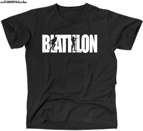 

new print letters men t-shirt cotton print shirts biathlon wintersport schrift t-shirt men clothing p37, White;black