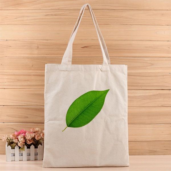 

fashion creative leaf 3d digital printed girls and womens canvas tote bag suits for shopping,gift,wedding, birthday or others