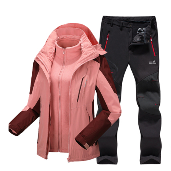 

wolf claw luye assault suit suit female three-in-one removable autumn and winter outdoor plus velvet thick winter clothing, Blue;black
