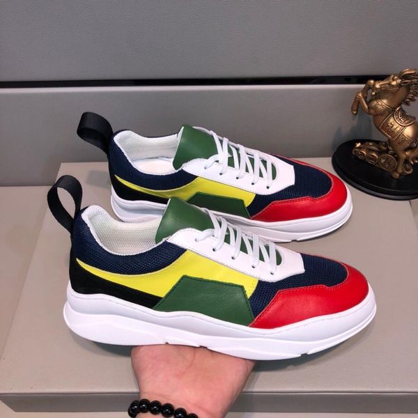 

2019i limited edition men's thick-soled shoes, trend color matching sports shoes, fashion low-shoes, original box packaging: 38-441, Black