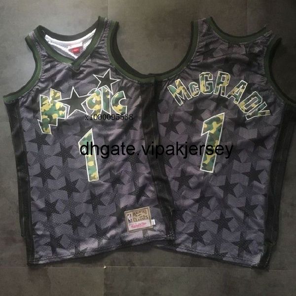 

cheap мужской # 1 трейси макгрейди sewn джерси футболки топы мужские vest сшитых баскетбольные, Red