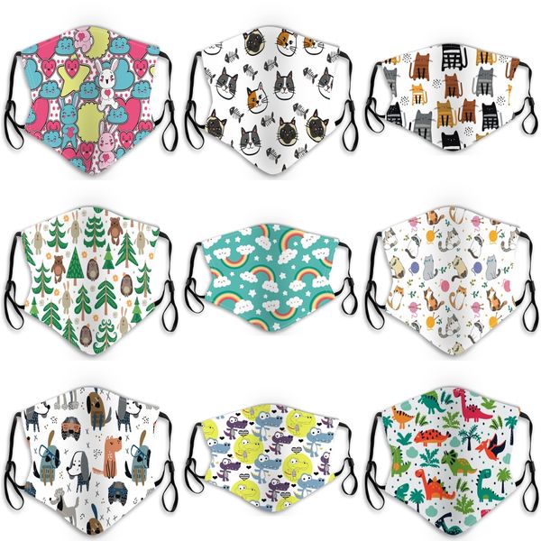 

100 pcs organic labs face pm2.5 masks with breathing 100% cotton washable reusable cloth masks protection from dust pollen pet dander#840