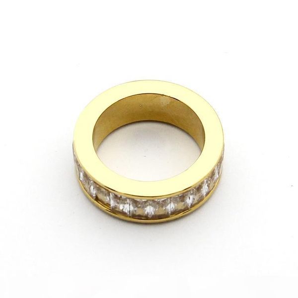 

g trade jewelry wholesale k letter white explosion stone ring single row diamond ring 18k gold trade rings, Silver
