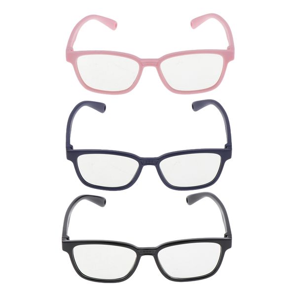 

3pcs kids's stylish anti blue light soft silicone frame eyewear