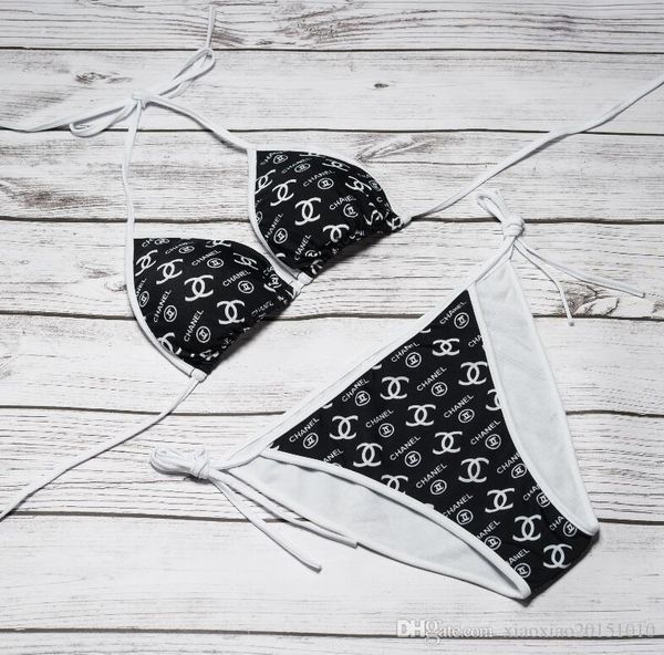 

two piece women buckle bikini set new padded swimwear bandage swimsuit bathing suit women's swimming bikini 4516, White;black