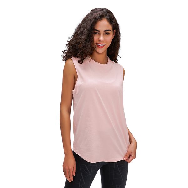 

soft cotton gym workout tank for women sleeveless fitness yoga shirts loose fit women sports solid workout clothes, White;red