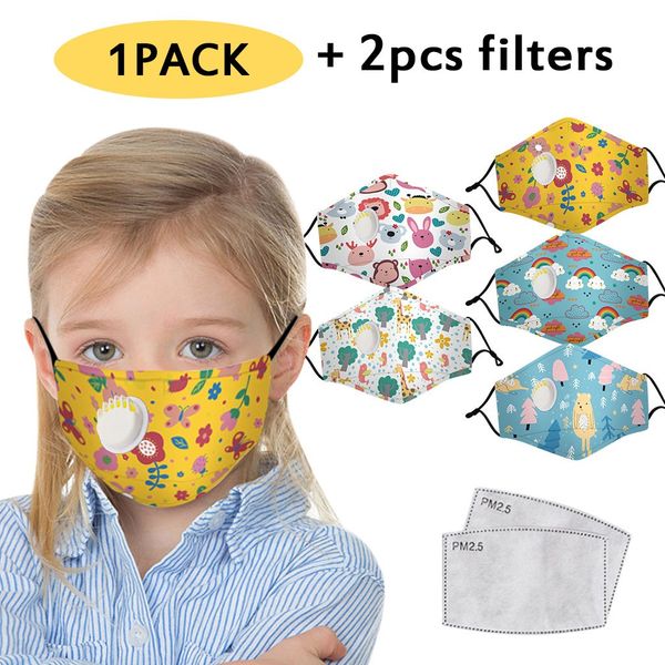 Kinder Erwachsene Gesichtsmaske Kinder Gesichtsmasken Kawaii Print Gesichtsmaske Schal Mascherine Mädchen Jungen Sicherheits-Gesichtsmasken