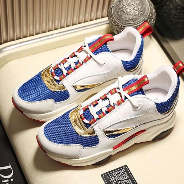 

men 's shoes b22 canvas and calfskin sneaker fashion comfortable sports shoes lace -up low casual luxury men shoes herren sportsch, Black