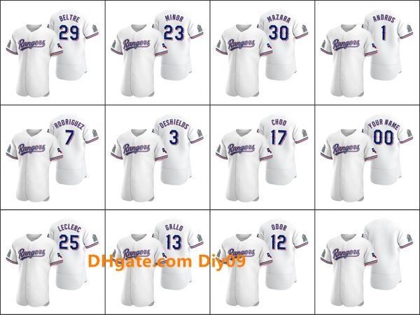 

texas rangers #29 adrian beltre 12 rougned odor 13 joey gallo men women youth custom white authentic 2020 home jersey, Black