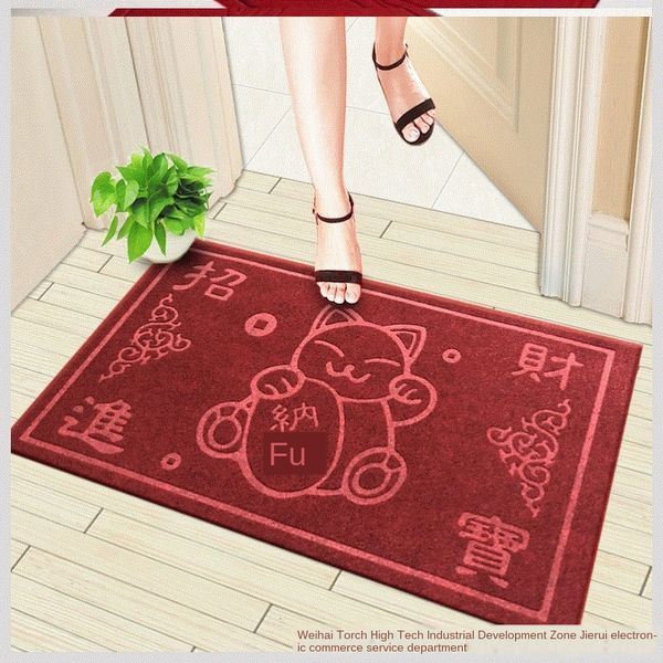 

entrance door lobby ring home carpet carpet welcome to the gate chinese style hallway mat cute mat household ring silk