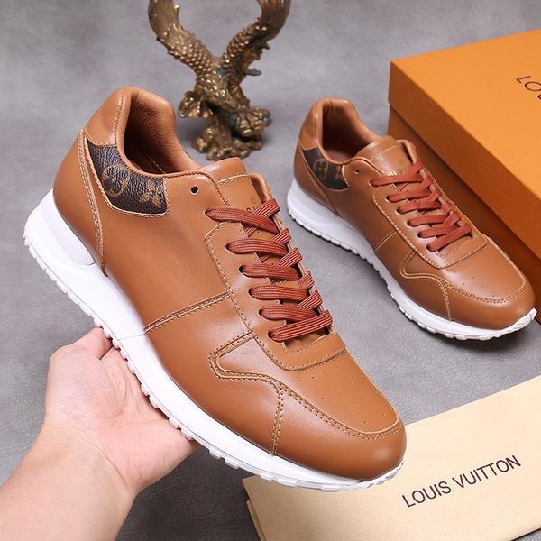 

new luxury mens shoes sneakers chaussures pour hommes sports sneakers luxury running shoes for men with box run away sneaker fast ship leath, Black