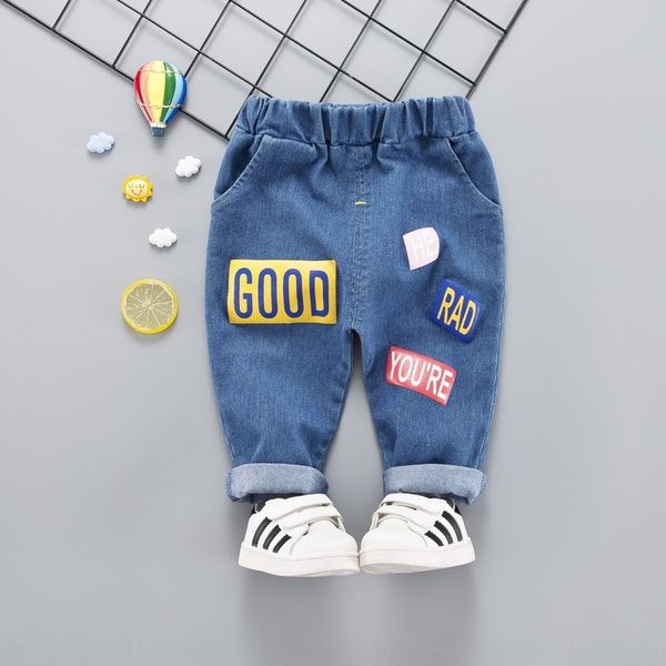 

autumn new jeans autumn loose jeans children's panty panty pants baby quality children's pants, Blue