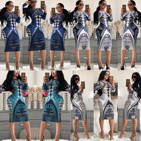 

20 Styles Womens Sexy Dress Stretch Party Dresses Floral Print Skinny Club Wear Gorgeous Vestidos Bodycon Dresses 2020 for Wholesale New