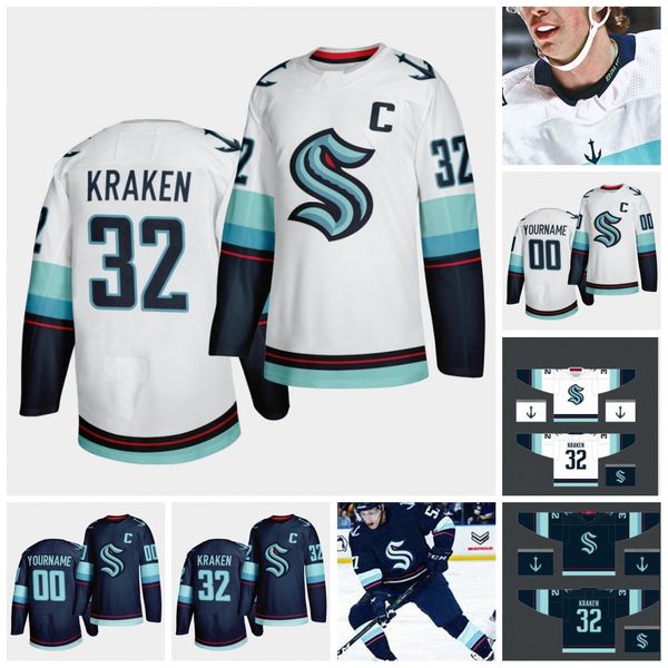 

youth seattle kraken 32th new team custom home road jersey double stitched any nunber any name ice hockey jersey, Black;red