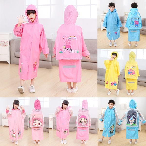 

cbvxa лепесток дождь детского дождевик для школьного учащихся начальной школы ребенок бреет мультфильм мальчики надувной schoolbag надувного, Red;brown