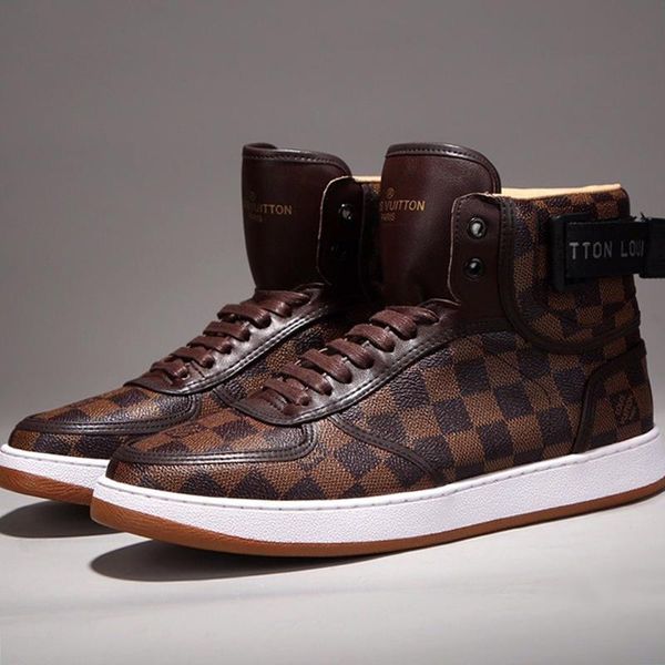 

new fashion classic rivoli sneaker boots mens shoes calzado deportivo para hombre luxury outdoor walking shoes lace -up luxury men boots, Black