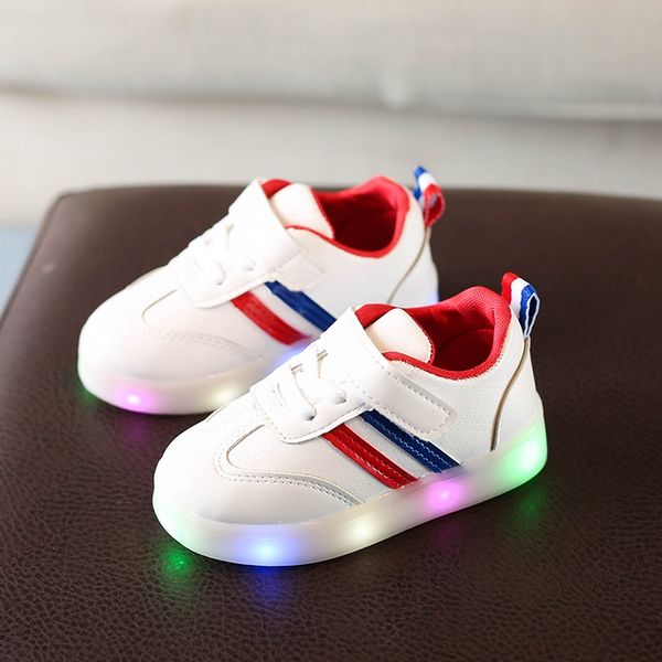 

zuy49 2020 luminous new lighting male and female children's luminous white shoes led four seasons all-match flash korean style children, Black