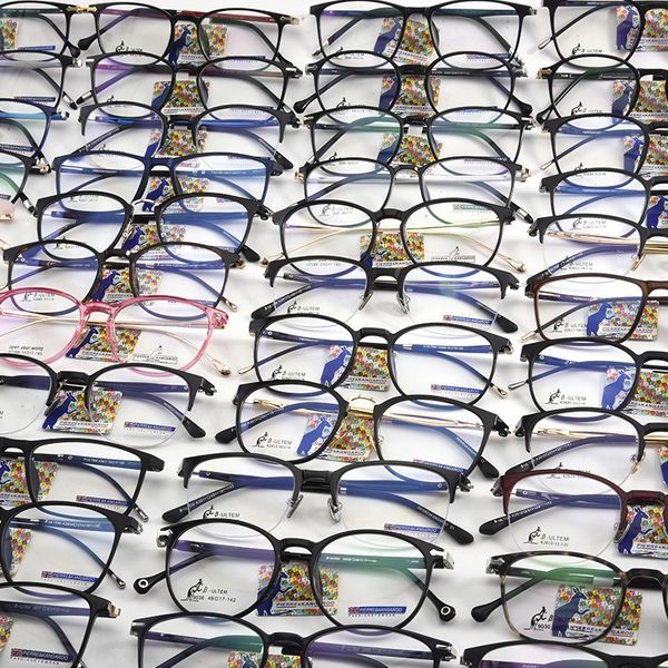 

new plastic steel men's and women's round frame frame glasses myopia myopia glasses mixed batch low price, Silver