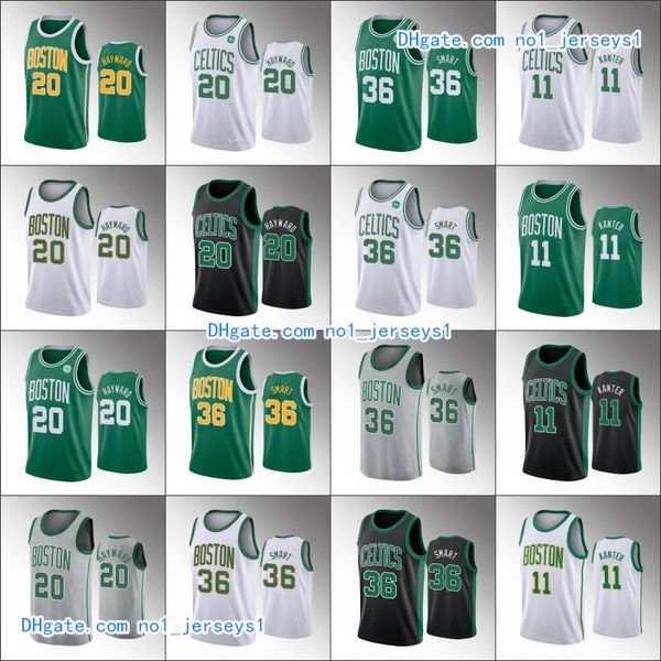 

mens boston celtics basketball jersey gordon hayward marcus smart enes kanter nba 2019-20 jerseys, Black