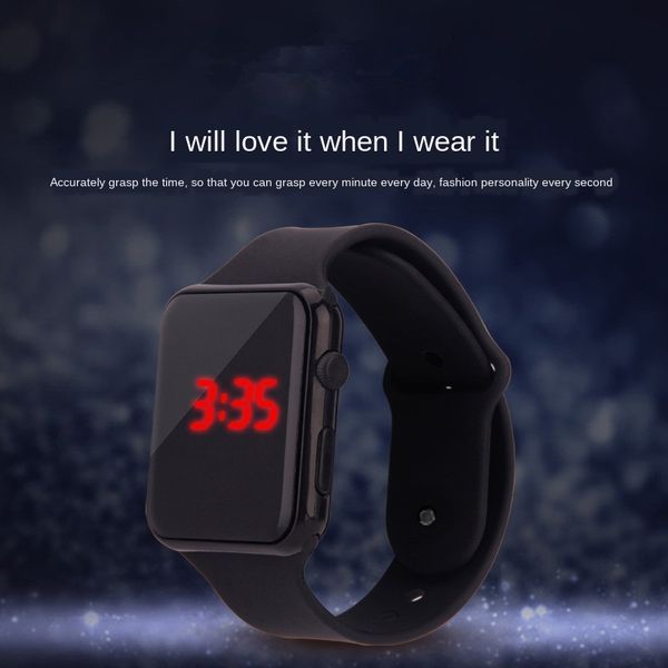 

popular led sun glasses watch square led electronic student couple sunglasses electronic watch, Blue