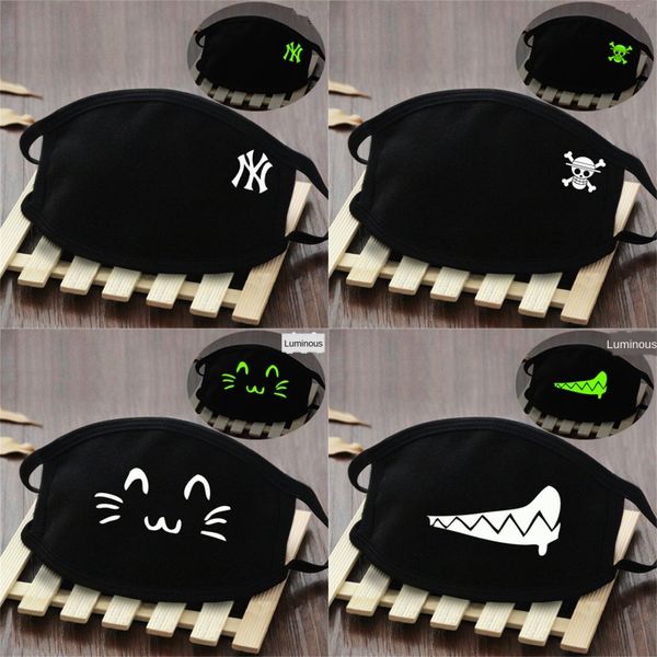 

express 2020 new products from american manufacturers independence day dust-proof fashion printed ice silk masks fabric washable ma#397, Black