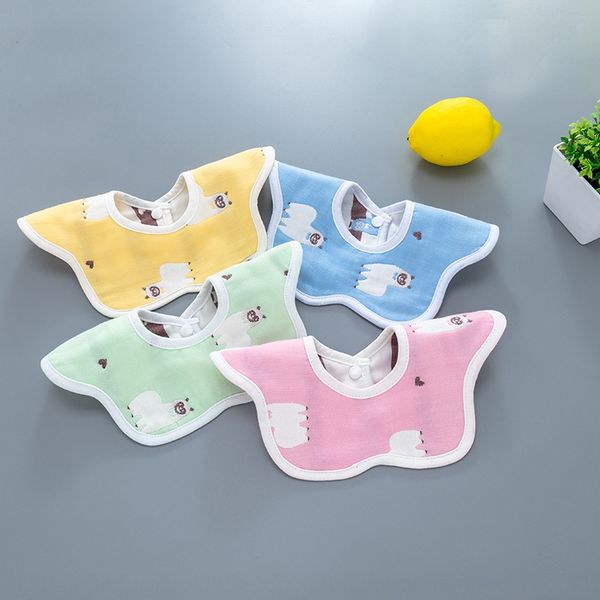 

six-layer gauze pure cotton infant baby bib 360-degree rotating saliva saliva towel towel