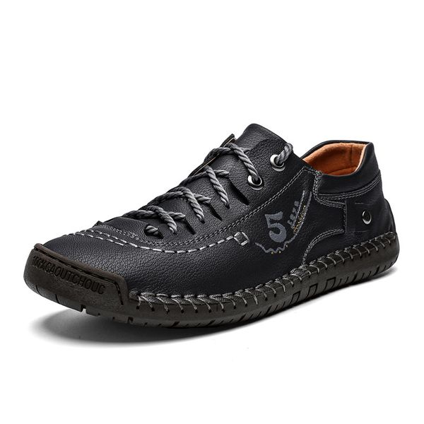 

loafers leather men casual shoes british style comfortable men fashion walking shoes big size brown black man soft flat footwear