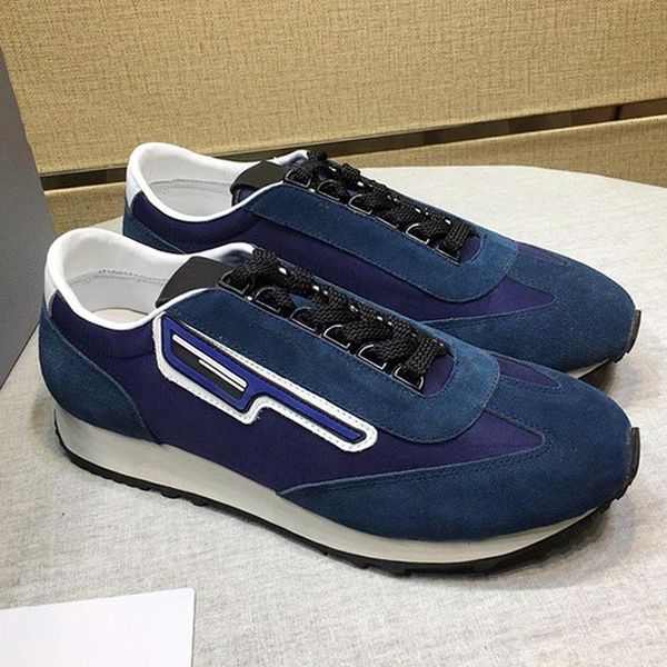 

fashion brands suede and nylon sneakers mens shoes zapatos de moda para hombre chunky sneakers comfortable casual lace -up men shoes, Black