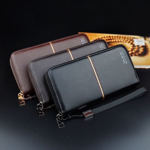 

Wallet men's long zipper handbag Korean youth large capacity handbag multi functional business wallet zero wallet card bag