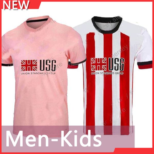 

20 21 sheffield soccer jerseys berge mousset united 2020 2021 mcburnie lundstram fleck men kids kit, Black;yellow