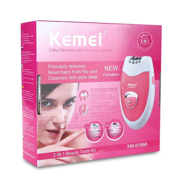 

2016 kemei 6199a womens rechargeable epilator grinding arm leg armpit body hair remover trimmer for face body electric shave razor 220 babys