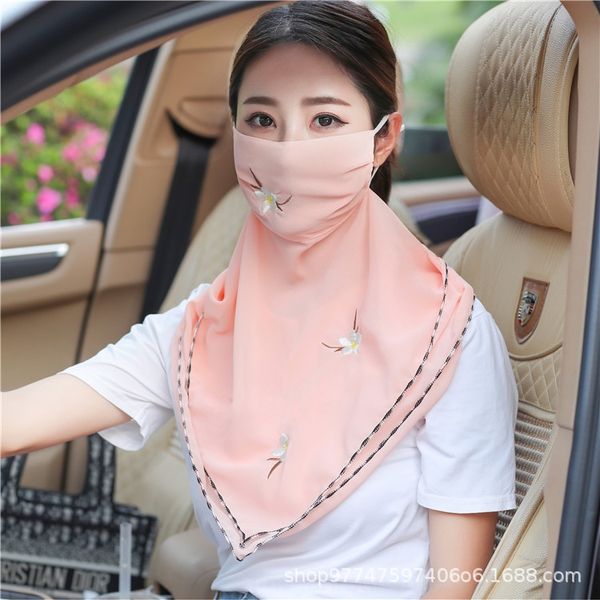 

2020 neck anti-ultraviolet chiffon cycling sunscreen sunscreen shawl female bicycle mask facial mask