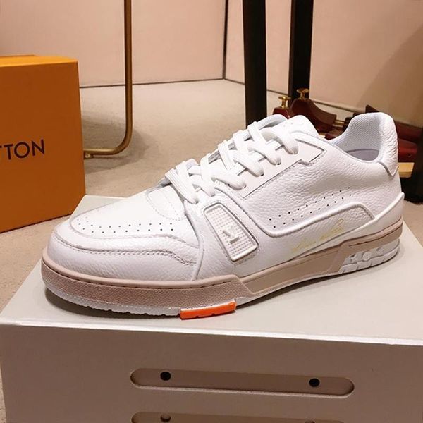 

new 2020 mens shoes luxury trainer sneaker leather chaussures pour hommes trainer sneaker men shoes fashion footwears drop ship