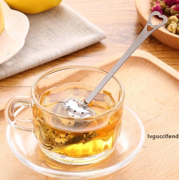 

heart shape stainless steel tea infuser strainer tea filter spoon teapot accessories tool for kitchen households gadget tea ball lx7117