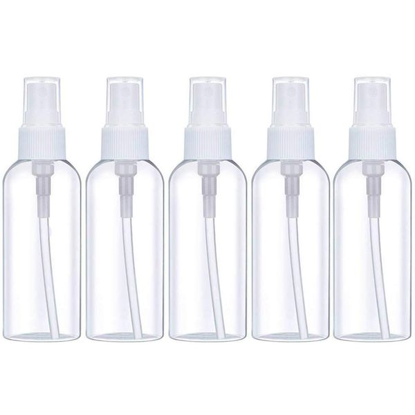 

fine mist spray bottle 3.4oz/100ml clear travel bottles leak proof for makeup cosmetic containers
