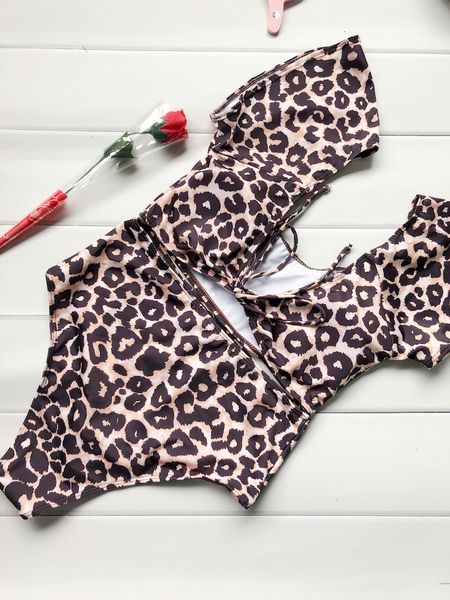 

striped 2020 new high waist bow tie leopard bikini set swimsuit bathing suit swimwear drop shipping, White;black