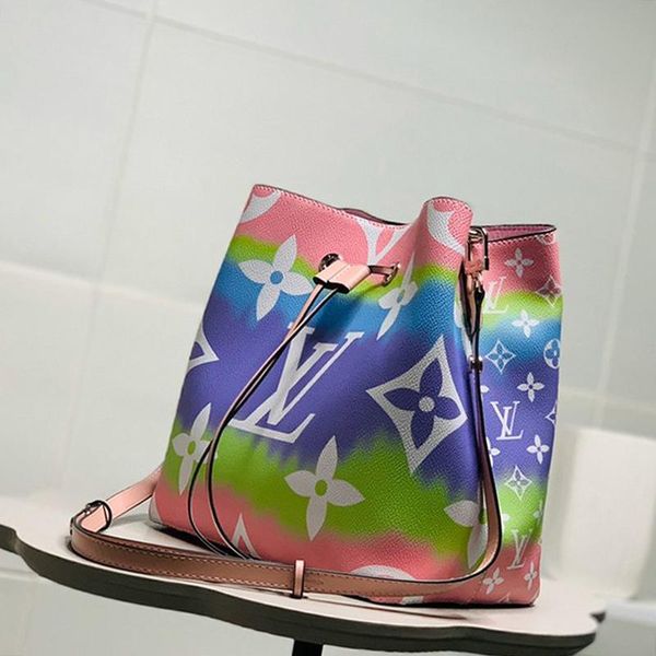 

womens leather bucket bags handbag drawstring shoulder bag fast delivery fashion classic ladies messenger crossbody bags