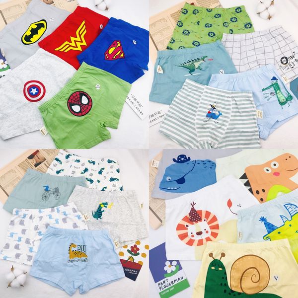 

ins five-piece children's cartoon crocodile little dinosaur series boys boxer total underpants and underwear underwear link, Camo