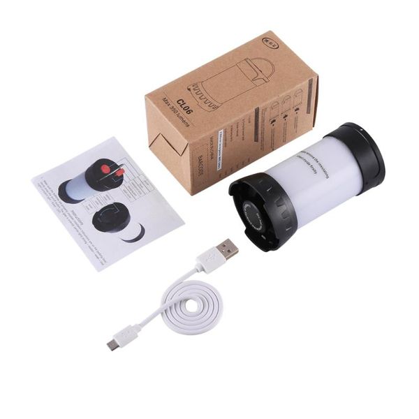 

hbd-cl06 3 colors waterproof usb charging outdoor camping led lamp emergency lighting long lasting lantern hiking light