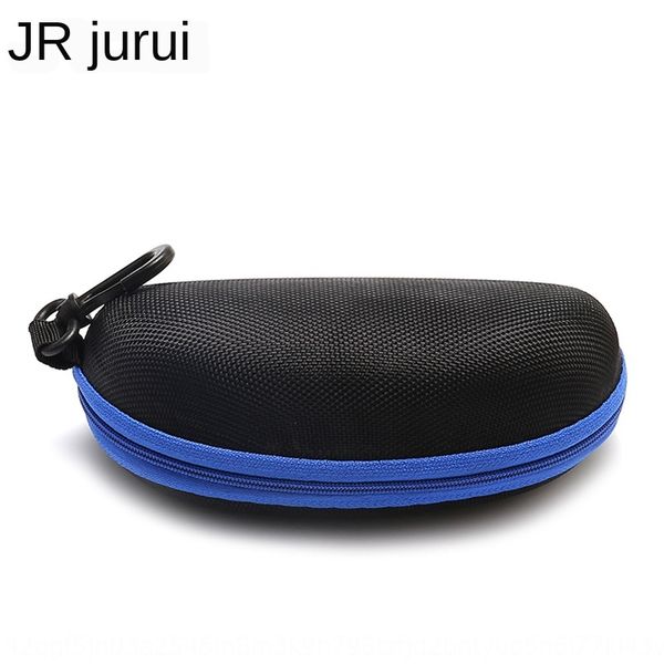 

black adhesive hook eva mirror box anti-pressure universal sun sunglasses zipper sun glasses color zipper box 02, Blue