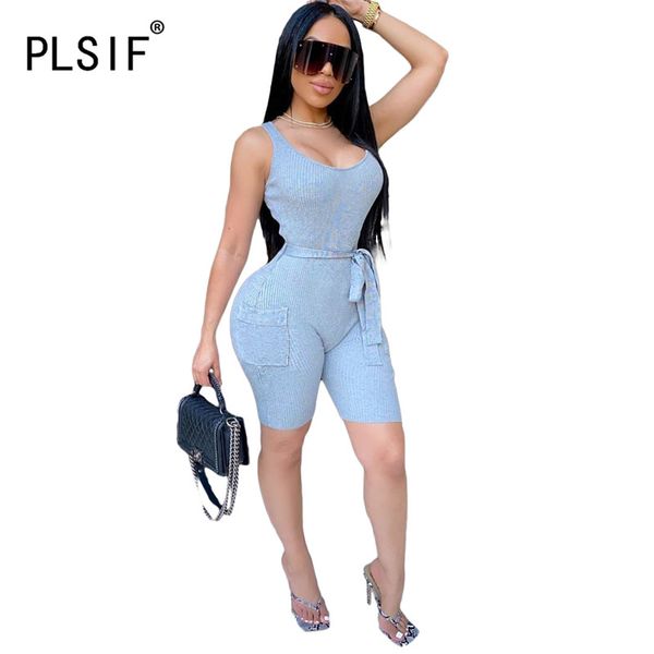 

european fashion solid skinny rompers lady casual sleeveless romper women jumpsuit club party overalls, Black;white