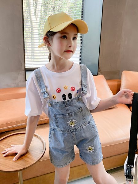 

girls' belt pants and jeans 2020 new korean children's jeans medium and large children's all-match pants, Blue