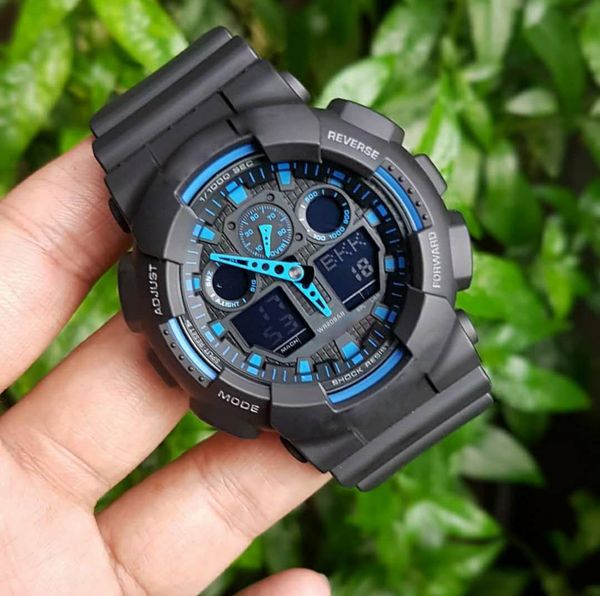 

100 shock mens sport watches waterproof military camo green army designer watch wholesale with boxes led reloj de lujo, Slivery;brown