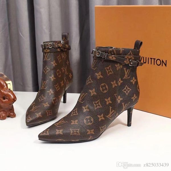 

womens martin boots 2020 lady party shoes high heel call back ankle boot bottes femmes luxury womens shoes casual with box chaussures