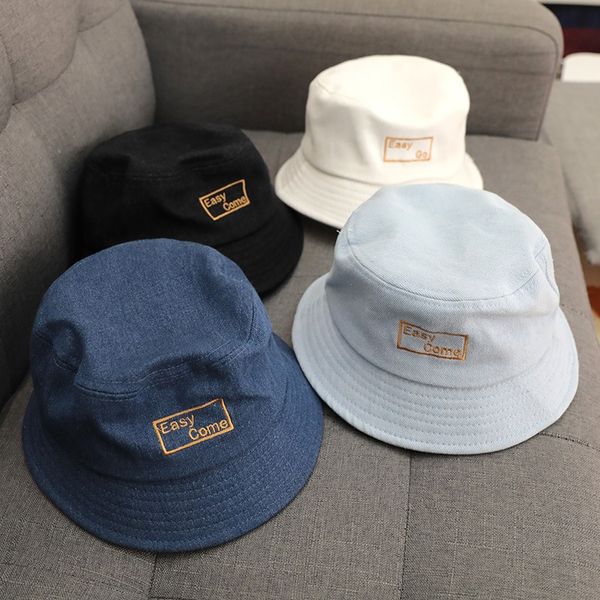 

children's fashion bucket bucket hat autumn thin girls' autumn boys' fisherman hat baby korean fashion, Blue;gray