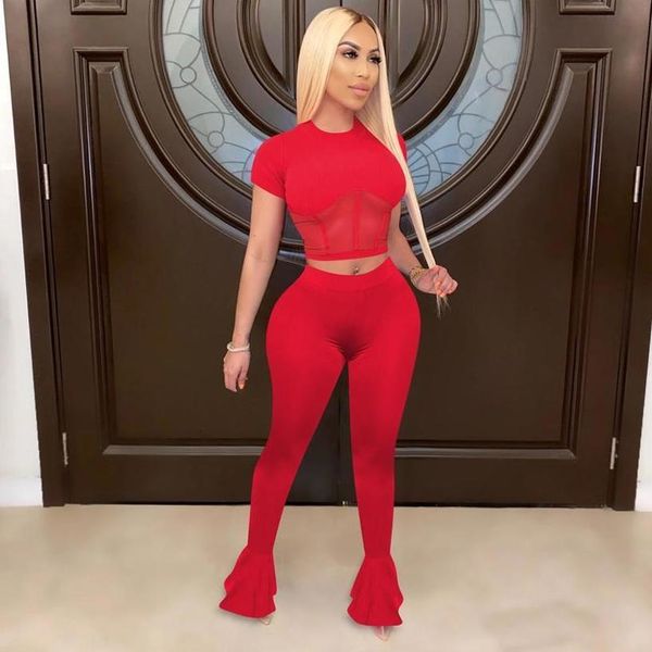 

2 piece set women two piece set summer clothes crop pants two pieces sets women outfits sexy, Gray