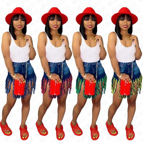 

ins women's tassel denim shorts summer high waist party wear nightclub shorts pants beachwear beach casual short jeans s-3xl d71603, White